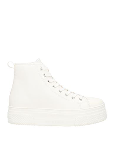 Armani Exchange Woman Sneakers White Size 10.5 Cow Leather, Textile Fibers In White
