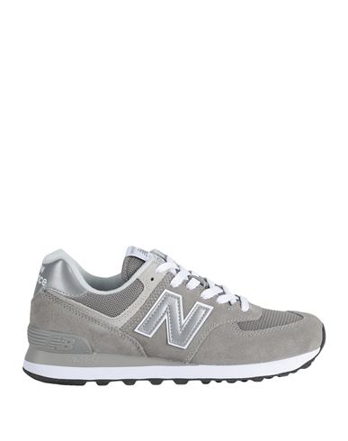 New Balance 574 Woman Sneakers Grey Size 7 Soft Leather, Textile Fibers