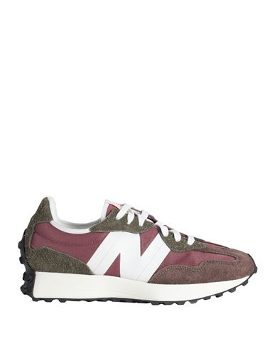 Shop New Balance 327 Woman Sneakers Garnet Size 6.5 Soft Leather, Textile Fibers In Red