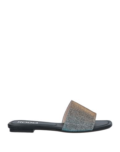 Rodo Woman Sandals Silver Size 6.5 Soft Leather, Textile Fibers