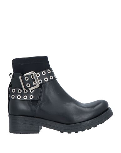 Primadonna Woman Ankle Boots Black Size 8 Soft Leather, Textile Fibers