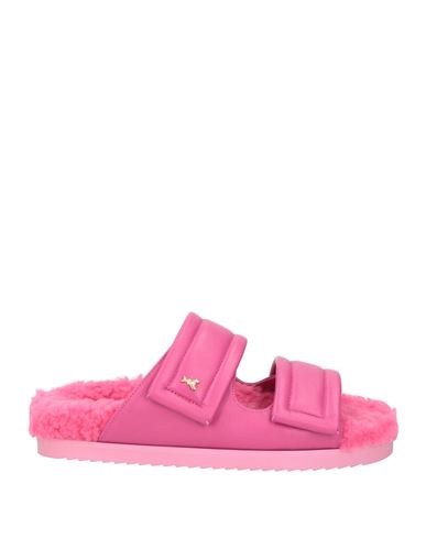 Patrizia Pepe Woman Sandals Fuchsia Size 8 Soft Leather In Pink