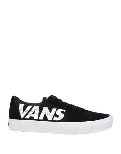 Vans Man Sneakers Black Size 12 Soft Leather, Textile Fibers