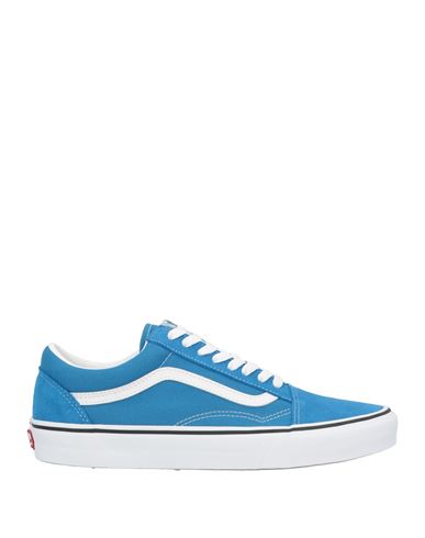 Vans Woman Sneakers Azure Size 7.5 Soft Leather, Textile Fibers In Blue