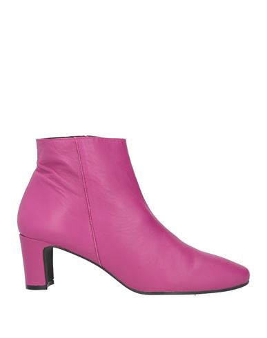 Daniele Ancarani Woman Ankle Boots Magenta Size 11 Soft Leather In Purple