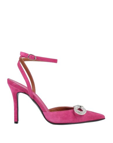 Shop Ovye' By Cristina Lucchi Woman Pumps Fuchsia Size 7 Soft Leather In Pink