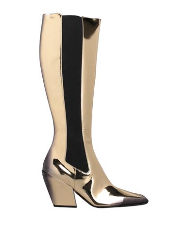 Prada Woman Knee Boots Gold Size 8.5 Soft Leather