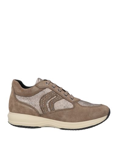 Shop Geox Woman Sneakers Brown Size 6 Soft Leather, Textile Fibers