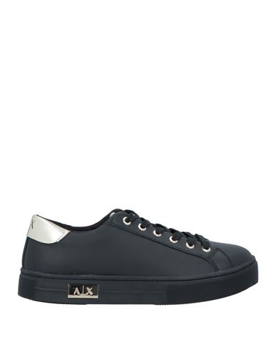 Armani Exchange Woman Sneakers Black Size 9.5 Calfskin