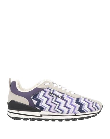 Missoni Man Sneakers Purple Size 12 Textile Fibers