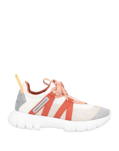 Armani Exchange Woman Sneakers Off White Size 10.5 Textile Fibers