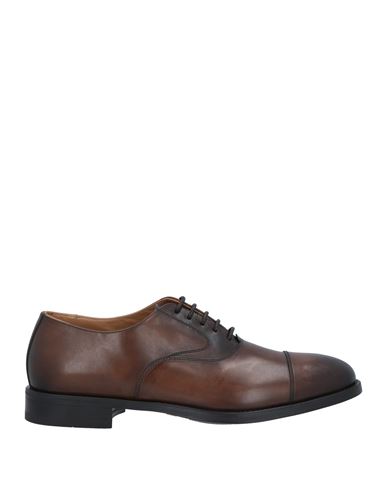 Shop Fabi Man Lace-up Shoes Brown Size 9 Soft Leather