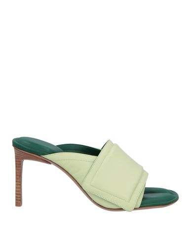 Jacquemus Woman Sandals Light Green Size 8 Soft Leather