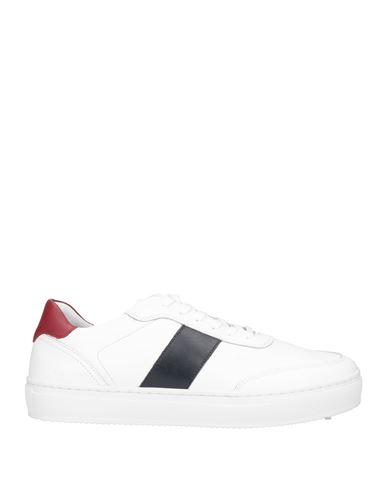 Tommy Hilfiger Man Sneakers White Size 7 Soft Leather, Textile Fibers