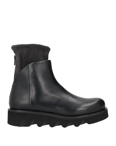 Patrizia Bonfanti Woman Ankle Boots Black Size 9 Soft Leather, Textile Fibers