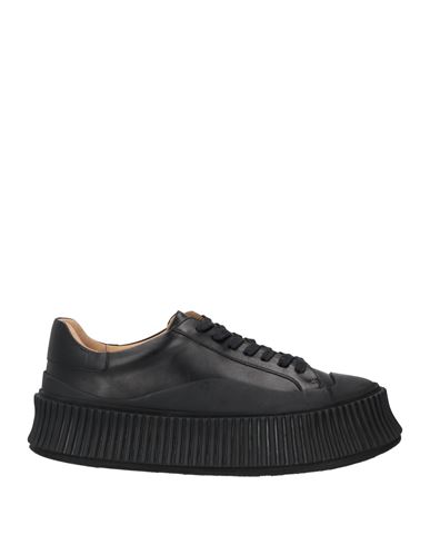 Jil Sander Woman Sneakers Black Size 8 Soft Leather