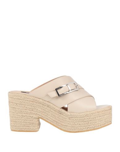 Shop Sergio Rossi Woman Espadrilles Beige Size 7 Calfskin
