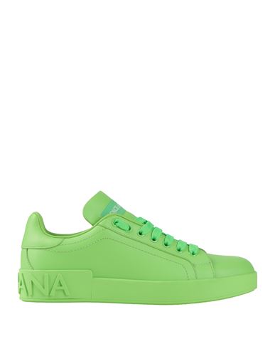 Dolce & Gabbana Low-top Sneakers Portofino Nappa Leather In Green