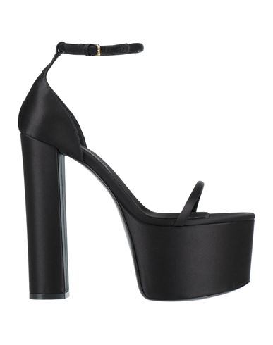 Evangelie Smyrniotaki X Sergio Rossi Woman Sandals Black Size 10 Textile Fibers