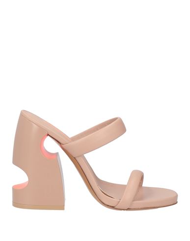 Off-white Woman Sandals Blush Size 9 Soft Leather In Pink
