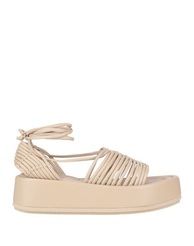 Paloma Barceló Woman Sandals Ivory Size 8 Leather In Neutral