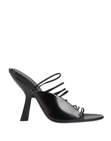 Ferragamo Woman Sandals Black Size 7.5 Calfskin, Textile Fibers