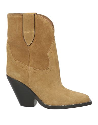 ISABEL MARANT ISABEL MARANT WOMAN ANKLE BOOTS MUSTARD SIZE 6.5 LEATHER 