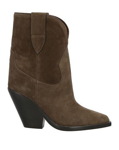 Isabel Marant Woman Ankle Boots Khaki Size 4 Leather In Sand