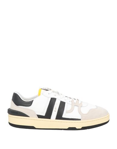 Lanvin Low-top Sneakers With Suede And Smooth Leather Accents In White