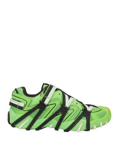 Diesel Man Sneakers Light Green Size 10 Bovine Leather, Polyester, Polyurethane
