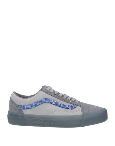 Vans Man Sneakers Grey Size 9 Soft Leather, Textile Fibers