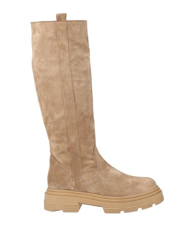 Le Pepite Woman Knee Boots Beige Size 11 Calfskin