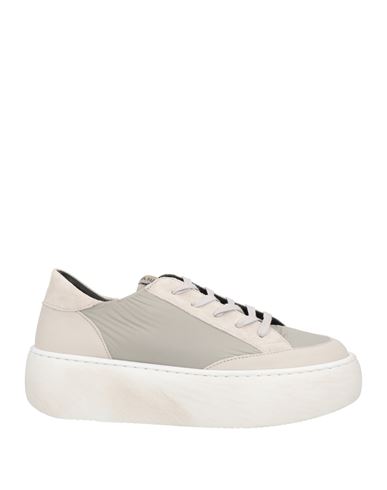 Andìa Fora Woman Sneakers Light Grey Size 10 Soft Leather, Textile Fibers