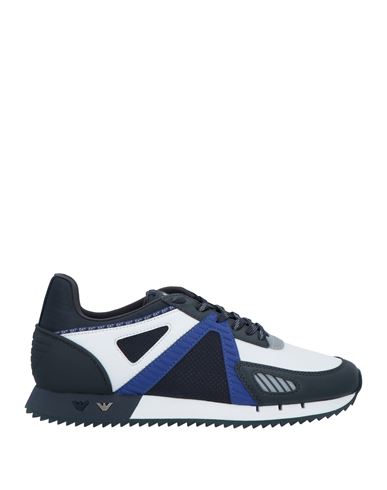 Ea7 Man Sneakers Navy Blue Size 9.5 Textile Fibers
