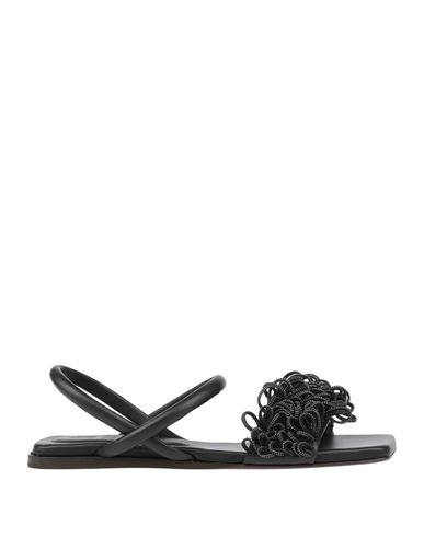 Brunello Cucinelli Woman Sandals Black Size 10 Soft Leather