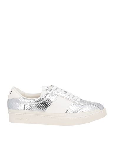 Tom Ford Woman Sneakers Silver Size 11 Soft Leather