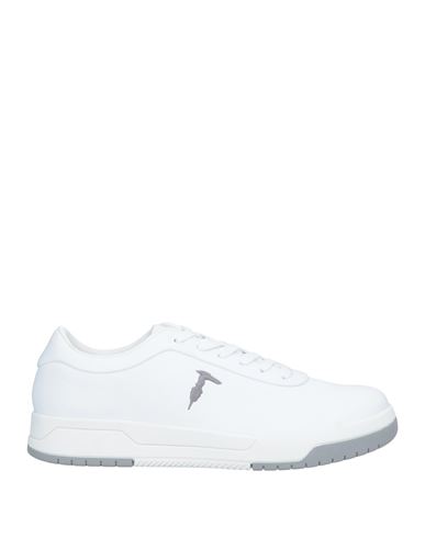 Trussardi Man Sneakers White Size 7 Soft Leather