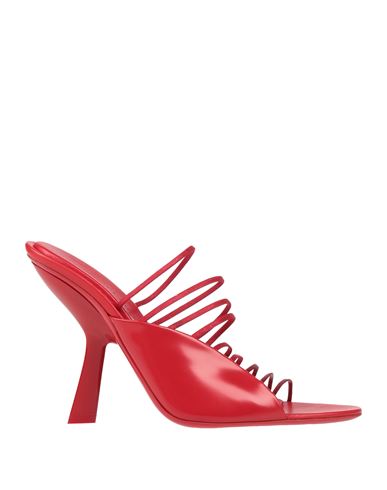 Shop Ferragamo Woman Sandals Red Size 6.5 Lambskin, Calfskin, Textile Fibers
