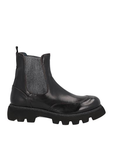 Calpierre Woman Ankle Boots Black Size 8 Soft Leather, Textile Fibers
