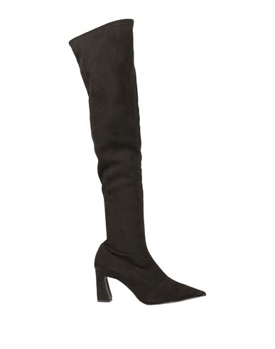 Ezzio Woman Knee Boots Black Size 10 Textile Fibers