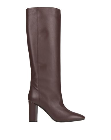Bianca Di Woman Boot Dark Brown Size 11 Leather In Brown