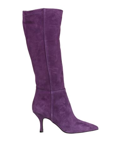 Islo Isabella Lorusso Woman Knee Boots Purple Size 11 Soft Leather