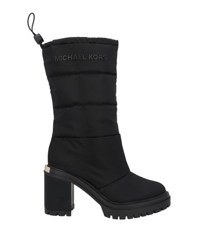 Michael Michael Kors Woman Boot Black Size 7 Textile Fibers, Leather