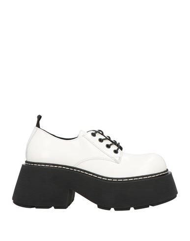 Vic Matie Vic Matiē Woman Lace-up Shoes White Size 9 Soft Leather In White