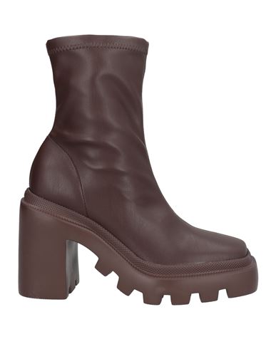 Vic Matie Vic Matiē Woman Ankle Boots Cocoa Size 8 Textile Fibers In Brown