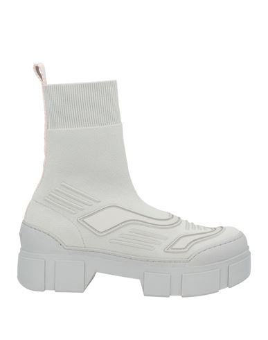 Vic Matie Vic Matiē Woman Ankle Boots Light Grey Size 8 Textile Fibers