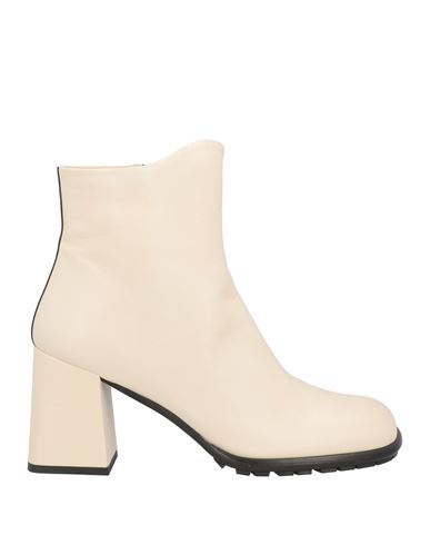 181 Woman Ankle Boots Cream Size 7 Soft Leather In White