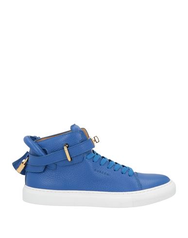Buscemi Man Sneakers Bright Blue Size 7 Soft Leather
