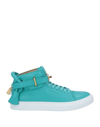 Buscemi Man Sneakers Turquoise Size 13 Soft Leather In Blue