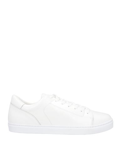 Trussardi Man Sneakers White Size 13 Soft Leather